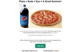 2-L Pepsi & Large specialty or 5-Topping Pizza for $17 at Papa John&#39;s | Indianapolis Coupons ...