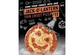 $11 Jack-O'-Lantern Thin Crust Pizza at Papa John's ...