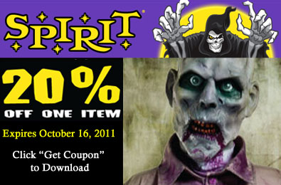 Printable Coupon: 20% Off One Item At Spirit Halloween Store Online or In-Stores | Toronto ...