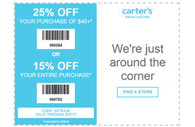 15% to 25% off at Carter&#39;s | Los Angeles Coupons | Daily Draws, Coupons, Contests and more ...